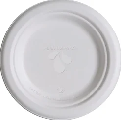 Highmark® ECO Compostable Sugarcane Paper Plates, 6", White, Pack Of 1,000