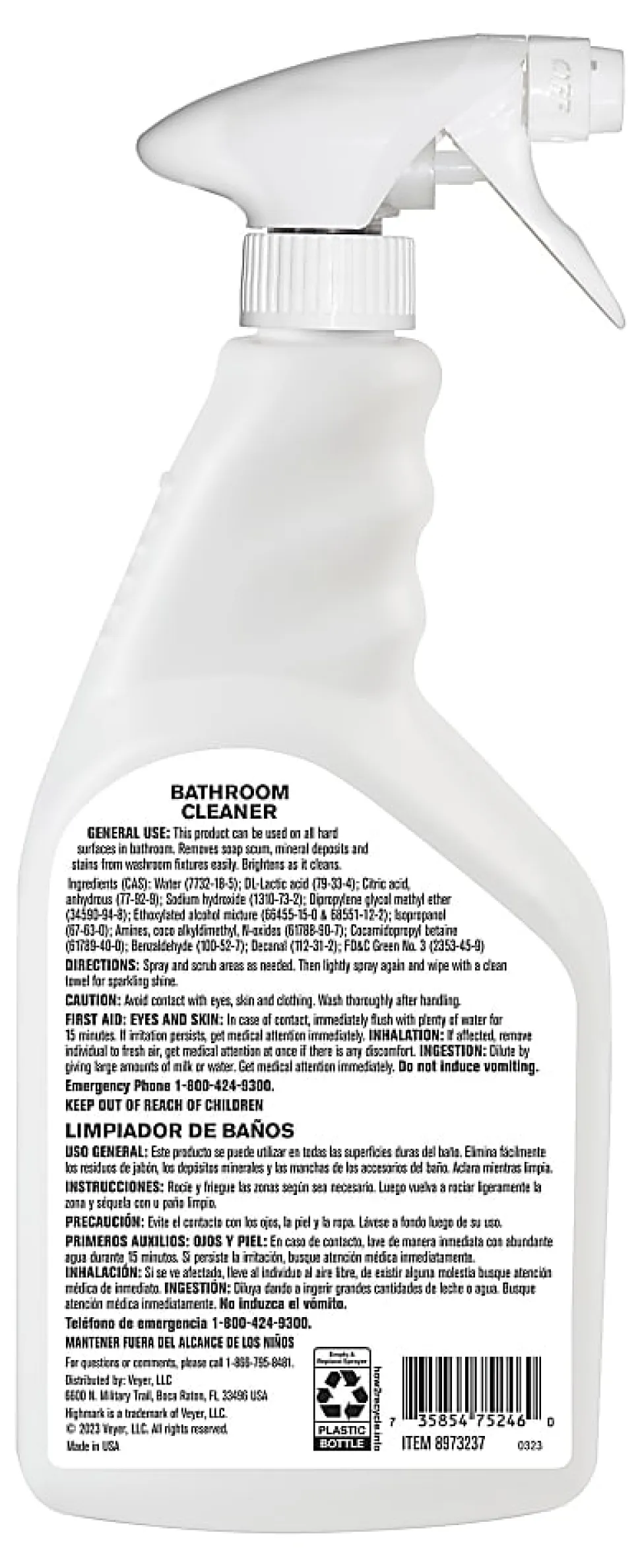 Highmark® ECO Ready-To-Use Bathroom Cleaner, 32 Oz