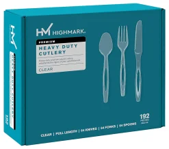 Highmark® Heavy-Duty Plastic Cutlery, Clear, Pack Of 192 Utensils