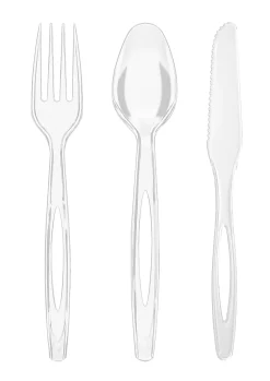 Highmark® Heavy-Duty Plastic Cutlery, Clear, Pack Of 192 Utensils