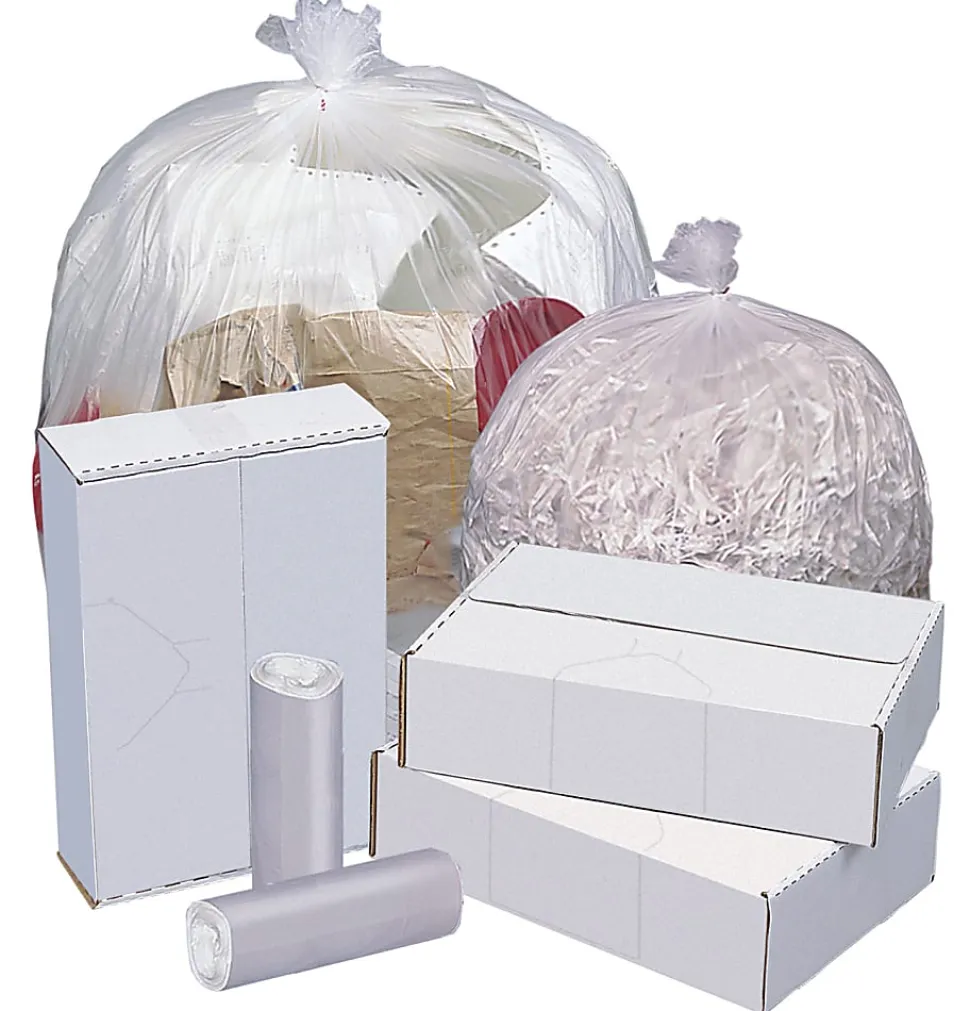 Highmark™ High-Density Can Liners, 0.63 mil, 16 Mic, 60 Gallons, 38" x 60", Natural, Box Of 200