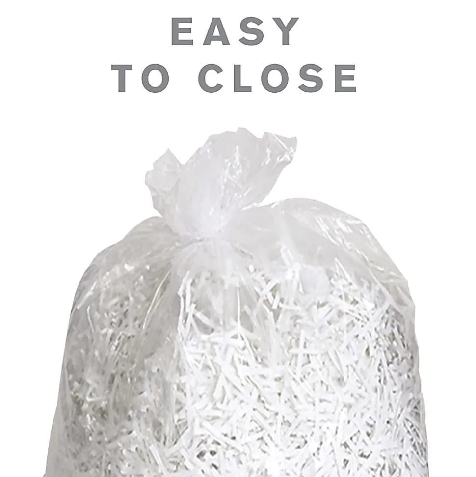 Highmark™ Large Shredder Bags, 15 Gallon, Clear, Box Of 25 Bags