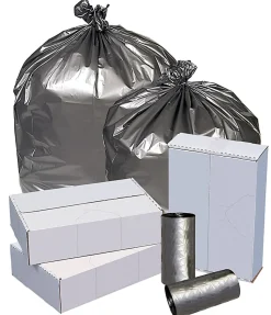 Highmark™ Linear Low Density Can Liners, 1.7-mil, 60 Gallons, 38" x 58", Silver, Box Of 50