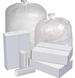 Highmark™ Linear Low Density Can Liners, 0.9-mil, 60 Gallons, 38" x 58", Clear, Case Of 100