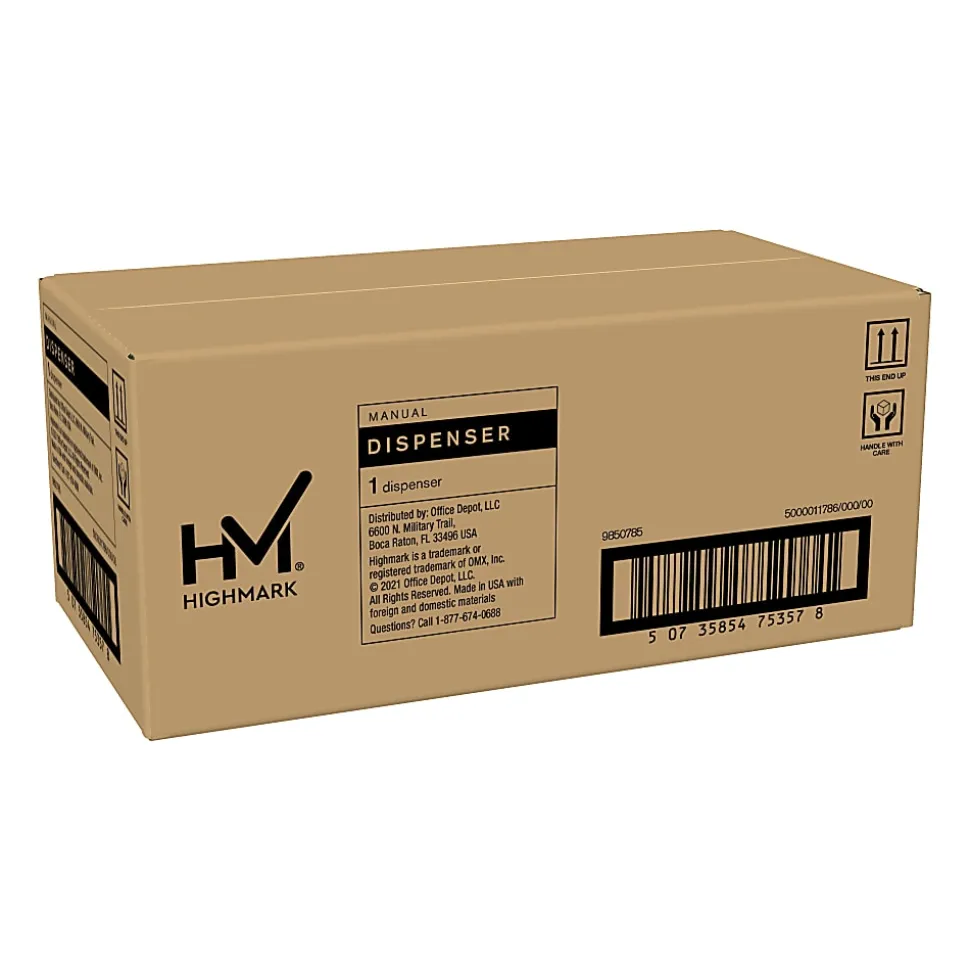 Highmark® Manual Soap & Sanitizer Dispenser, Black