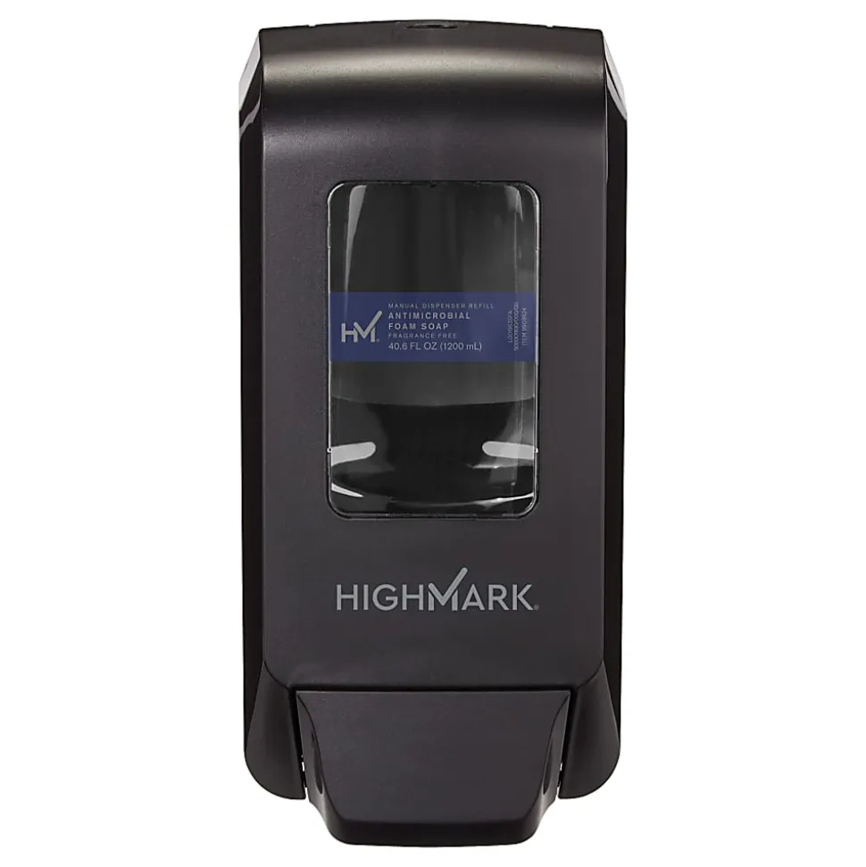 Highmark® Manual Soap & Sanitizer Dispenser, Black