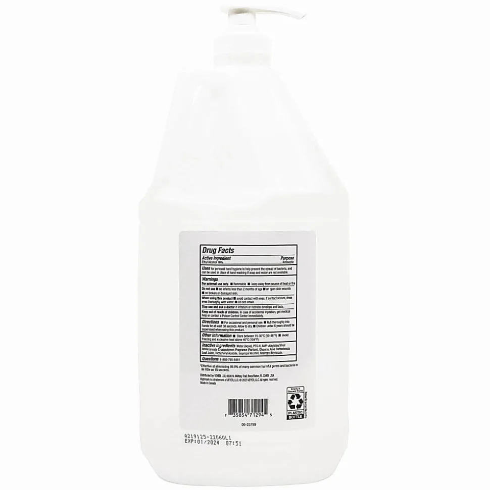 Highmark® Original Hand Sanitizer, Fresh Scent, 1 Gallon, Clear, Case Of 4 Gallons