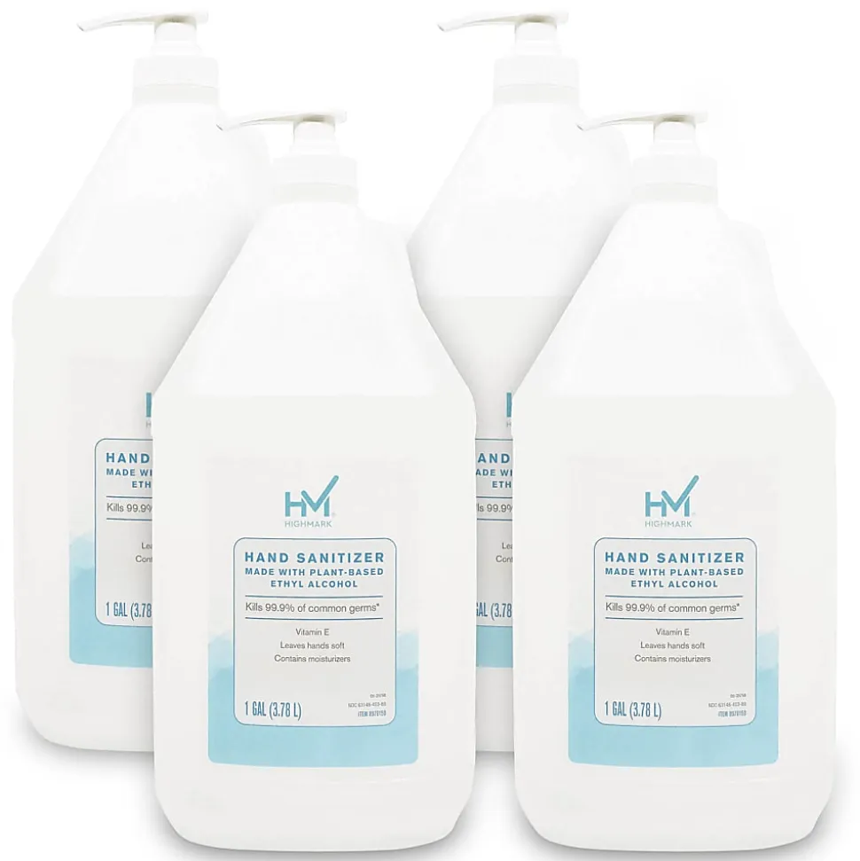 Highmark® Original Hand Sanitizer, Fresh Scent, 1 Gallon, Clear, Case Of 4 Gallons