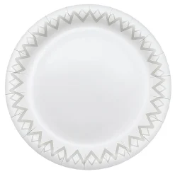 Highmark® Paper Plates, 6-3/4", Printed White, Pack Of 125