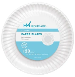 Highmark® Paper Plates, 8-3/4