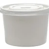 Highmark® Paper Soup Containers with Lids, Disposable Paper Food Cups, Ice Cream Cups Food Storage with Lids, 16 oz, White, Case Of 250