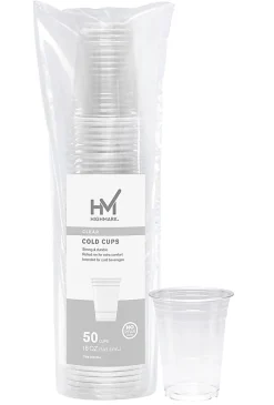 Highmark® Plastic Cups, 18 oz, Clear, Pack Of 50