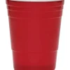 Highmark® Plastic Cups, 18 oz, Red, Pack Of 50