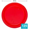 Highmark® Plastic Plates, 10", Red, Pack Of 125