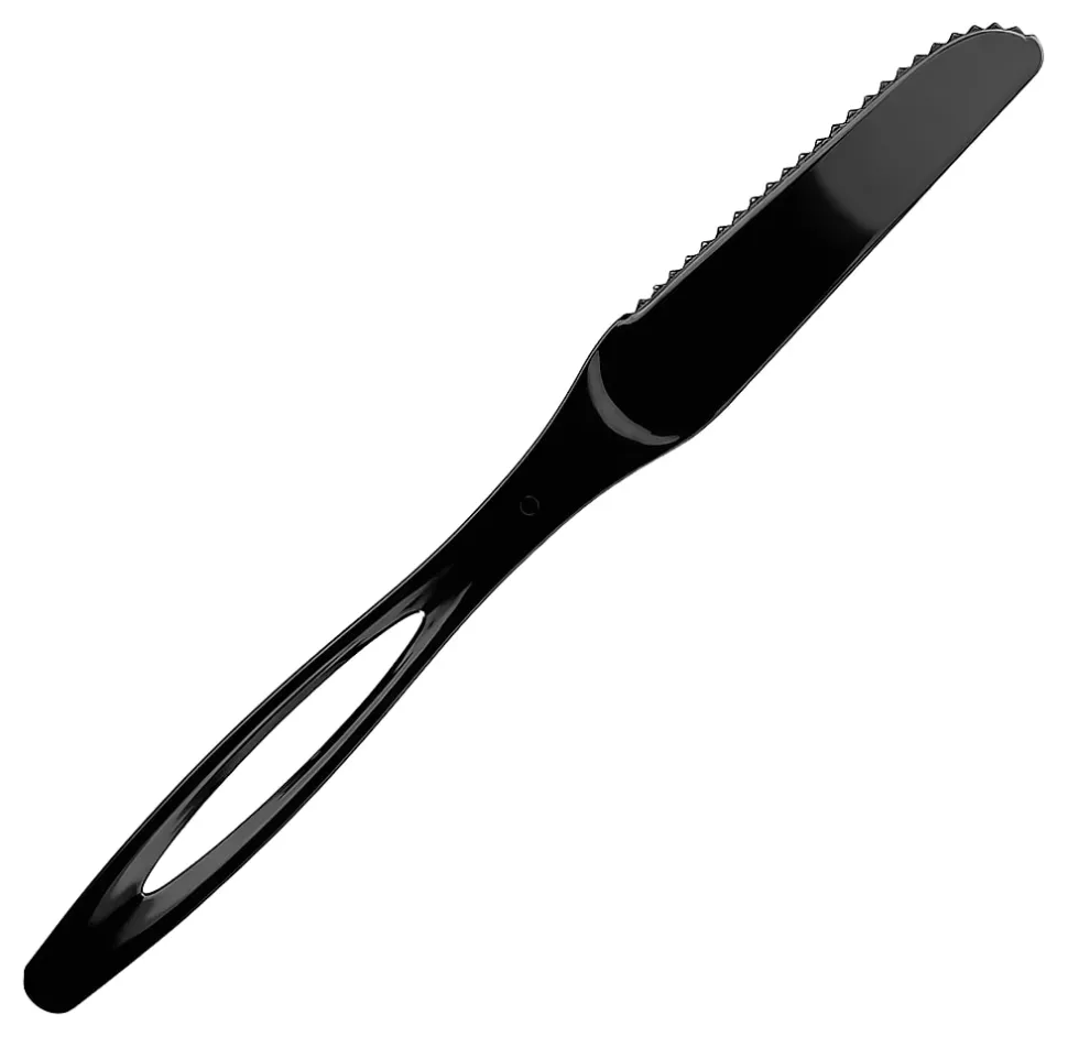 Highmark® Plastic Utensils, Full-Size Knives, Black, Box Of 1,000 Knives