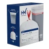 Highmark™ Tall 0.6 mil Drawstring Kitchen Trash Bags, 0.6 mil, 13 Gallon, 24" x 28", White, Box Of 120