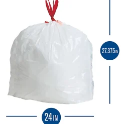 Highmark™ Tall 0.6 mil Drawstring Kitchen Trash Bags, 0.6 mil, 13 Gallon, 24