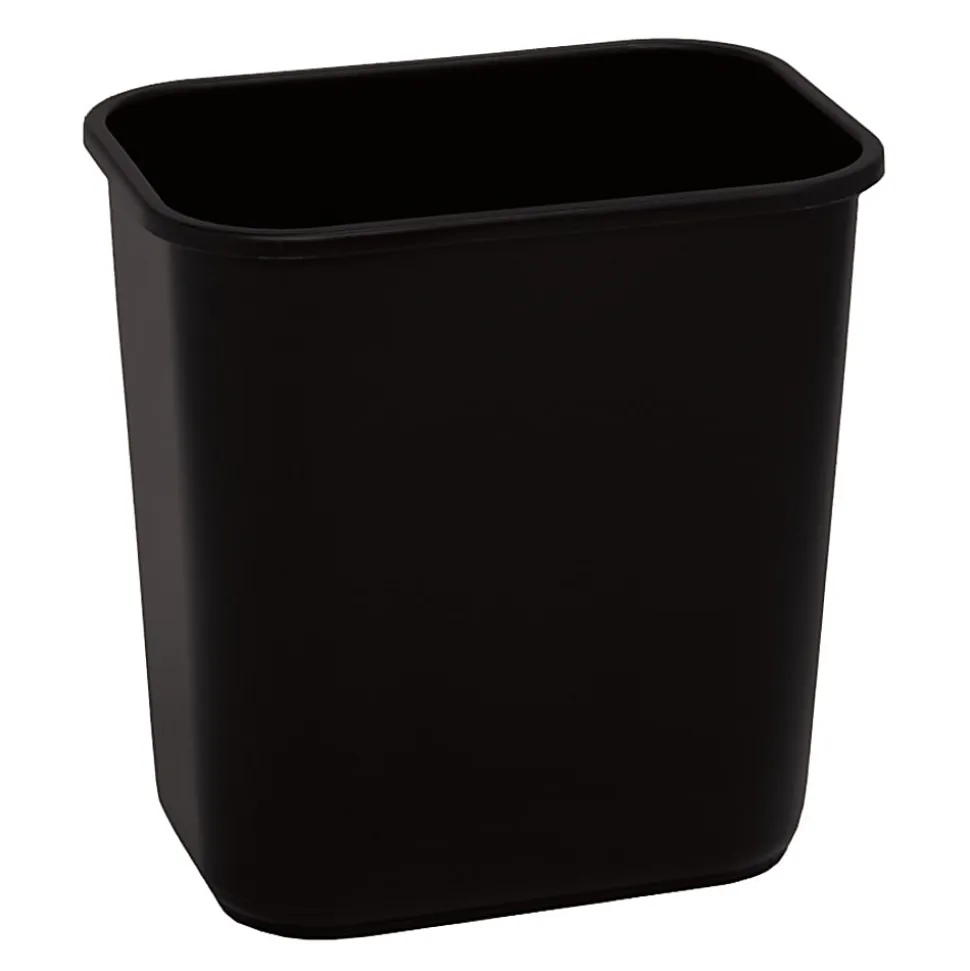Highmark™ Wastebasket, 3.25 Gallons, 12-1/4"H x 8-1/2"W x 12"D, Black