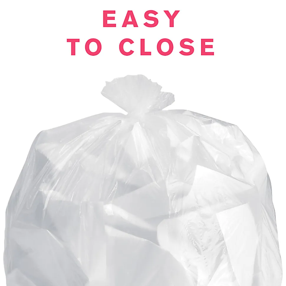Highmark™ Wastebasket Trash Bags, 0.34 mil, 10 Gallon, Clear, Box Of 160 Bags