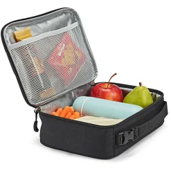 High Sierra Single Compartment Lunch Case, 7-1/8"H x 10-7/16"W x 3-3/16"D, Black