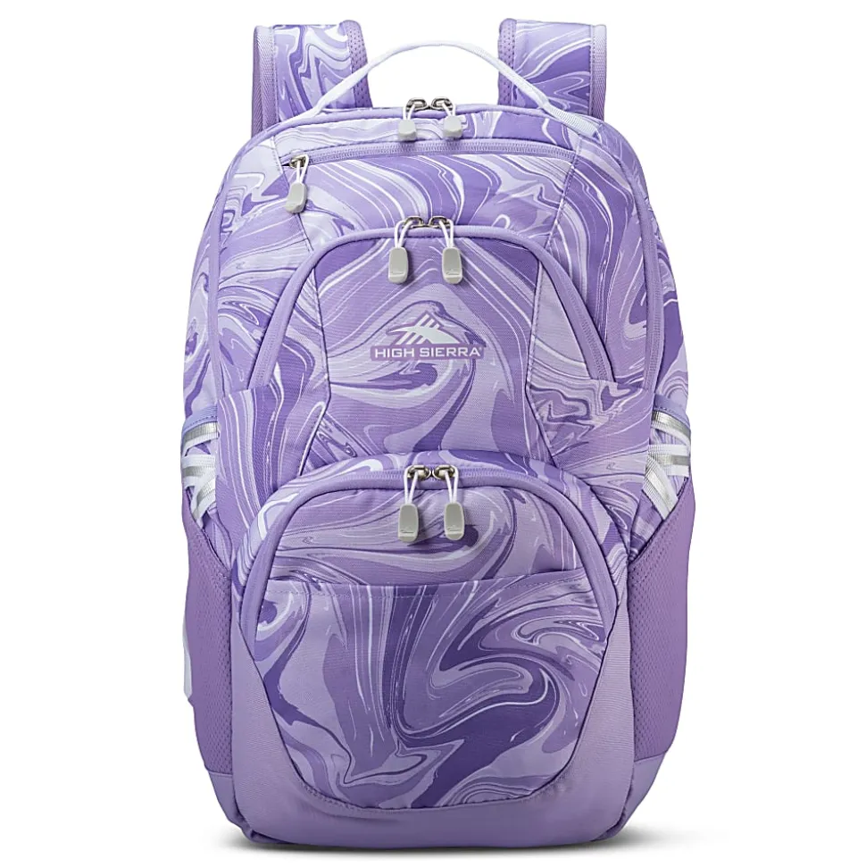 High Sierra Swoop Backpack With 17" Laptop Pocket, Marble Lavender