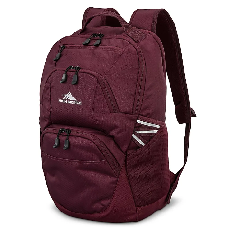 High Sierra Swoop Laptop Backpack With 17" Laptop Pocket, Maroon