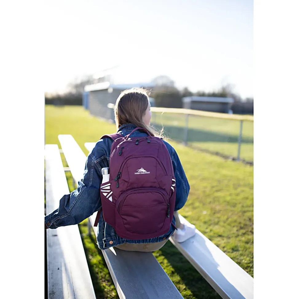 High Sierra Swoop Laptop Backpack With 17" Laptop Pocket, Maroon