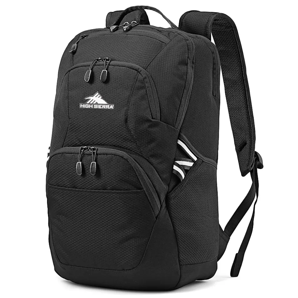 High Sierra Swoop Laptop Backpack With 17" Laptop Pocket, Black, 1303601041