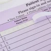 HIPAA Compliant Patient/Visitor Privacy 2-Part Sign-In Sheets, 8-1/2" x 11", Purple, Pack Of 250 Sheets