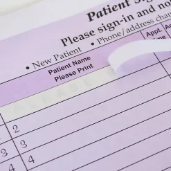 HIPAA Compliant Patient/Visitor Privacy 2-Part Sign-In Sheets, 8-1/2