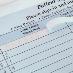 HIPAA Compliant Patient/Visitor Privacy 2-Part Sign-In Sheets, 8-1/2