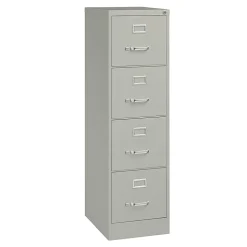 Hirsh 22"D Vertical 4-Drawer File Cabinet, Light Gray