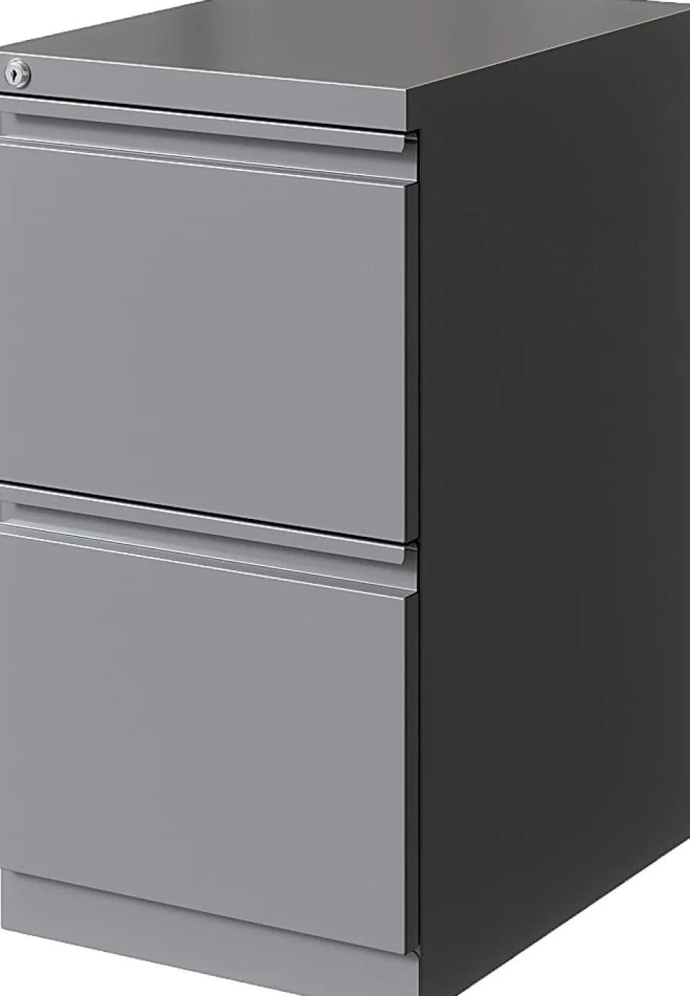 Hirsh® 20"D Vertical 2-Drawer Mobile Pedestal File Cabinet, Arctic Silver