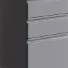 Hirsh® 20"D Vertical 3-Drawer Mobile Pedestal File Cabinet, Arctic Silver