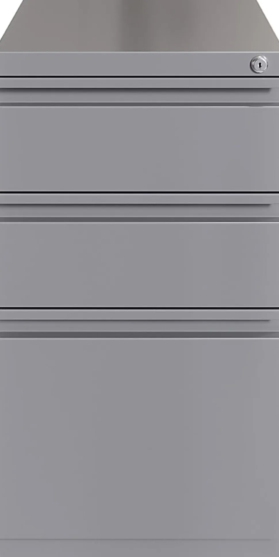 Hirsh® 20"D Vertical 3-Drawer Mobile Pedestal File Cabinet, Arctic Silver