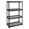 Hirsh® Iron Horse 2300 Steel Wire Deck Shelving Unit, 4 Shelves, 60"H x 36"W x 18"D, Black