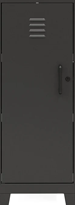 Hirsh SOHO Storage Locker Cabinet, 3-Shelf, 27-1/2”H x 14-1/4”W x 18”D, Black