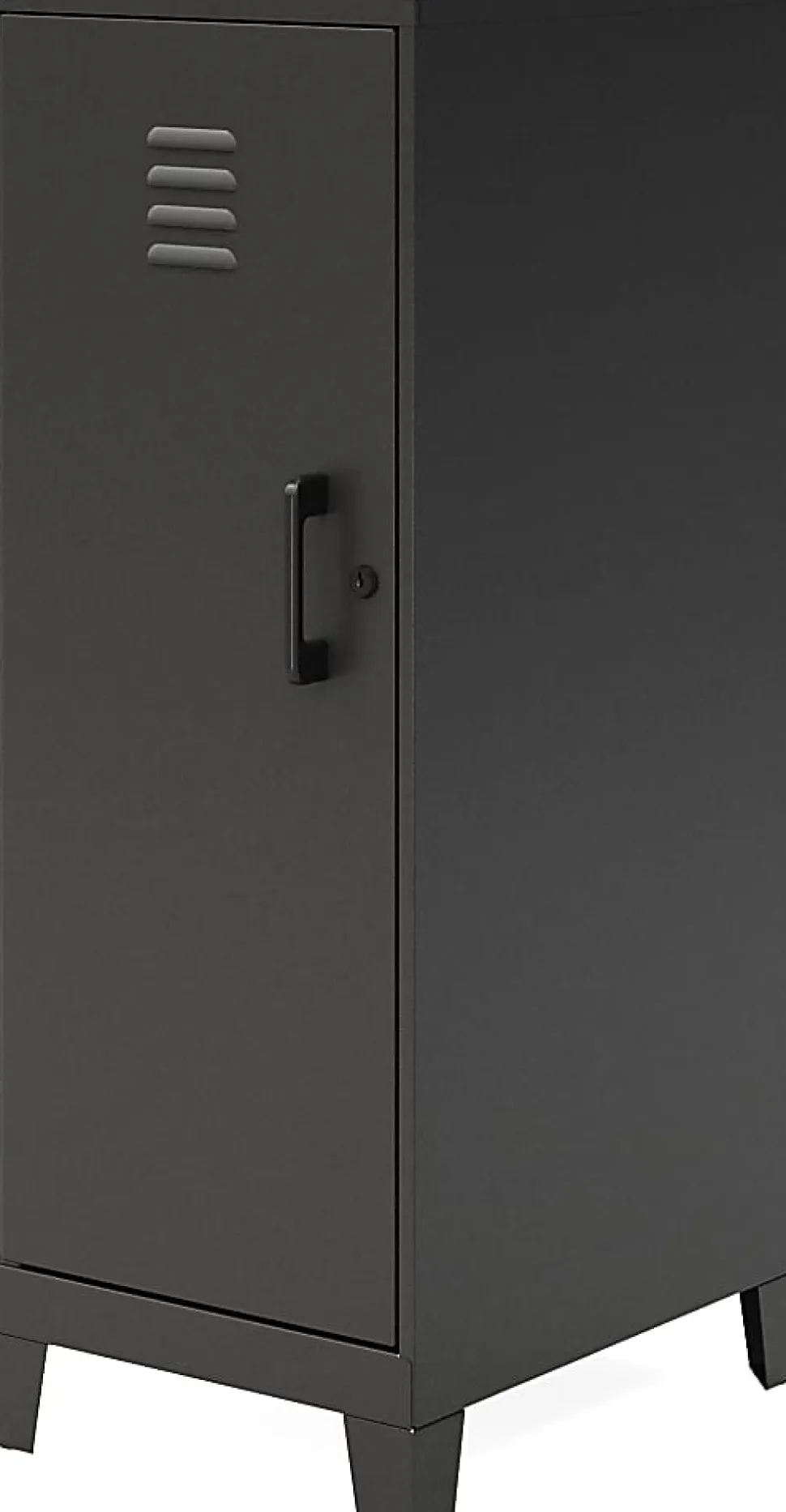 Hirsh SOHO Storage Locker Cabinet, 3-Shelf, 27-1/2”H x 14-1/4”W x 18”D, Black