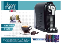 Hogar Ideal Single-Serve Capsule Coffee/Espresso Maker, Black