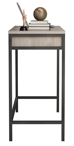 Homenations 44"W Wood/Metal Student Desk, Light Walnut