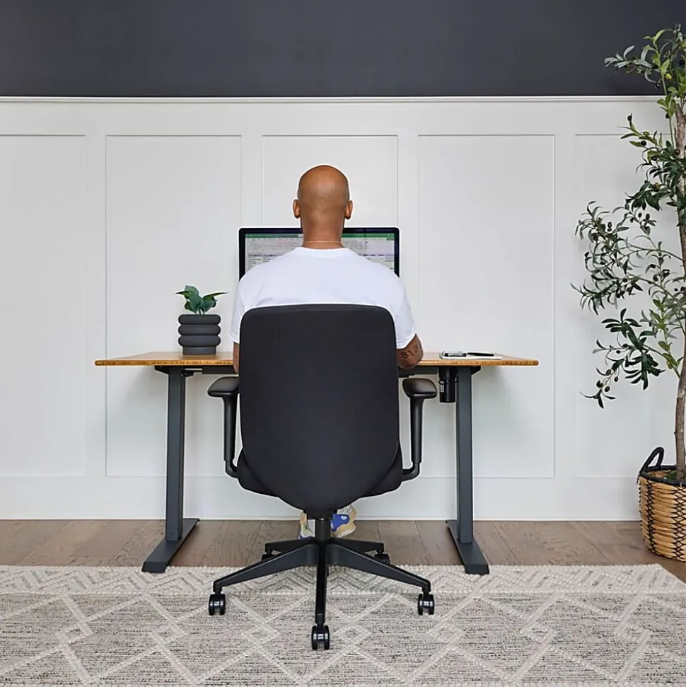 HON Altern Task Chair - Fabric, Foam Seat Material - Fabric Back Material - Black Frame Color - Mid Back - Black - Armrest - 1 Each