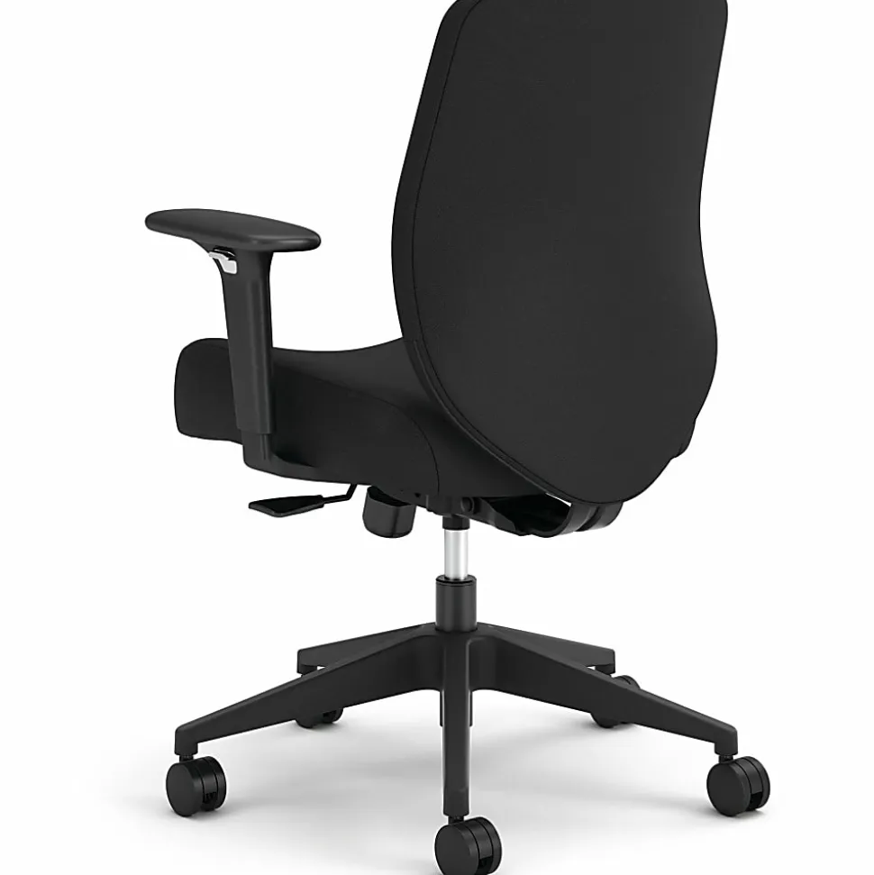 HON Altern Task Chair - Fabric, Foam Seat Material - Fabric Back Material - Black Frame Color - Mid Back - Black - Armrest - 1 Each