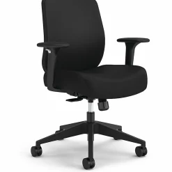 HON Altern Task Chair - Fabric, Foam Seat Material - Fabric Back Material - Black Frame Color - Mid Back - Black - Armrest - 1 Each