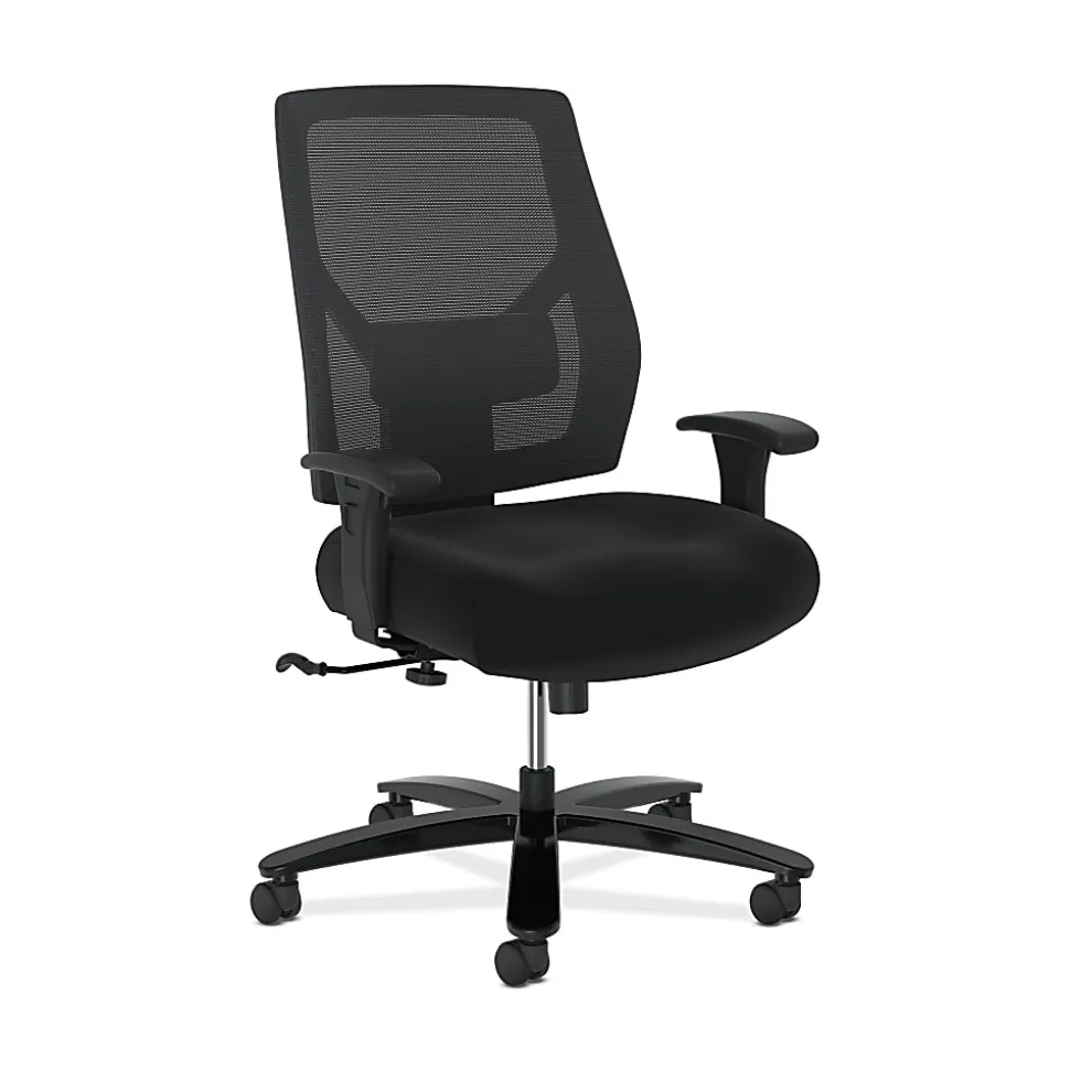 HON® Basyx Big & Tall Mid Back Task Chair, Black