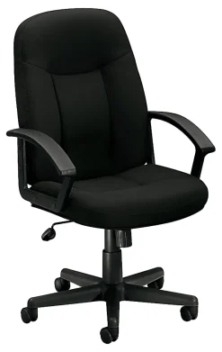 HON® Basyx Ergonomic High-Back Executive Chair, Black