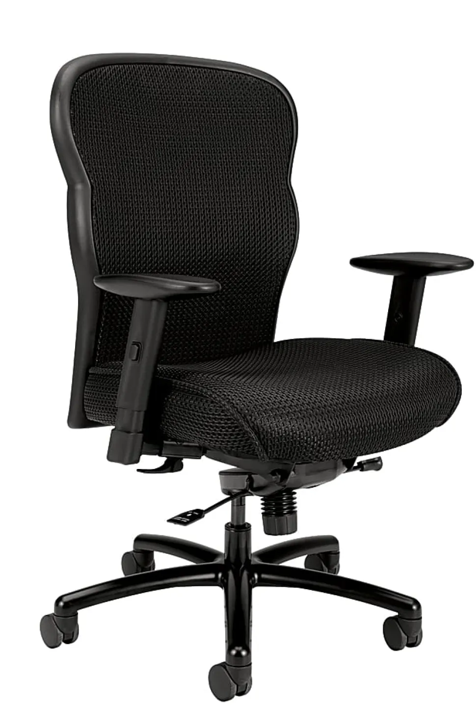 HON® Basyx Wave™ Ergonomic Mesh High-Back Big And Tall Executive Chair, Black