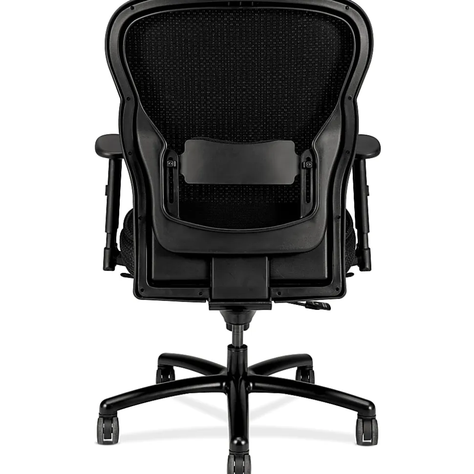 HON® Basyx Wave™ Ergonomic Mesh High-Back Big And Tall Executive Chair, Black