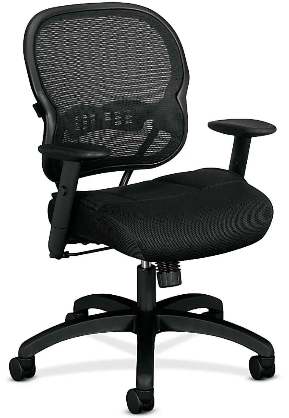 HON® Basyx Wave™ HVL712 Mid-Back Mesh Task Chair, Black