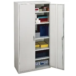 HONĀ® Brigade 5-Shelf Storage Cabinet, Adjustable Shelves, 72"H x 36"W x 24-1/4"D, Light Gray