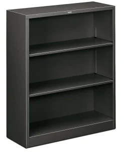HONĀ® BrigadeĀ® 3 Shelf Traditional Modular Shelving Bookcase,41"H x 34-1/2"W x 12-5/8"D, Charcoal